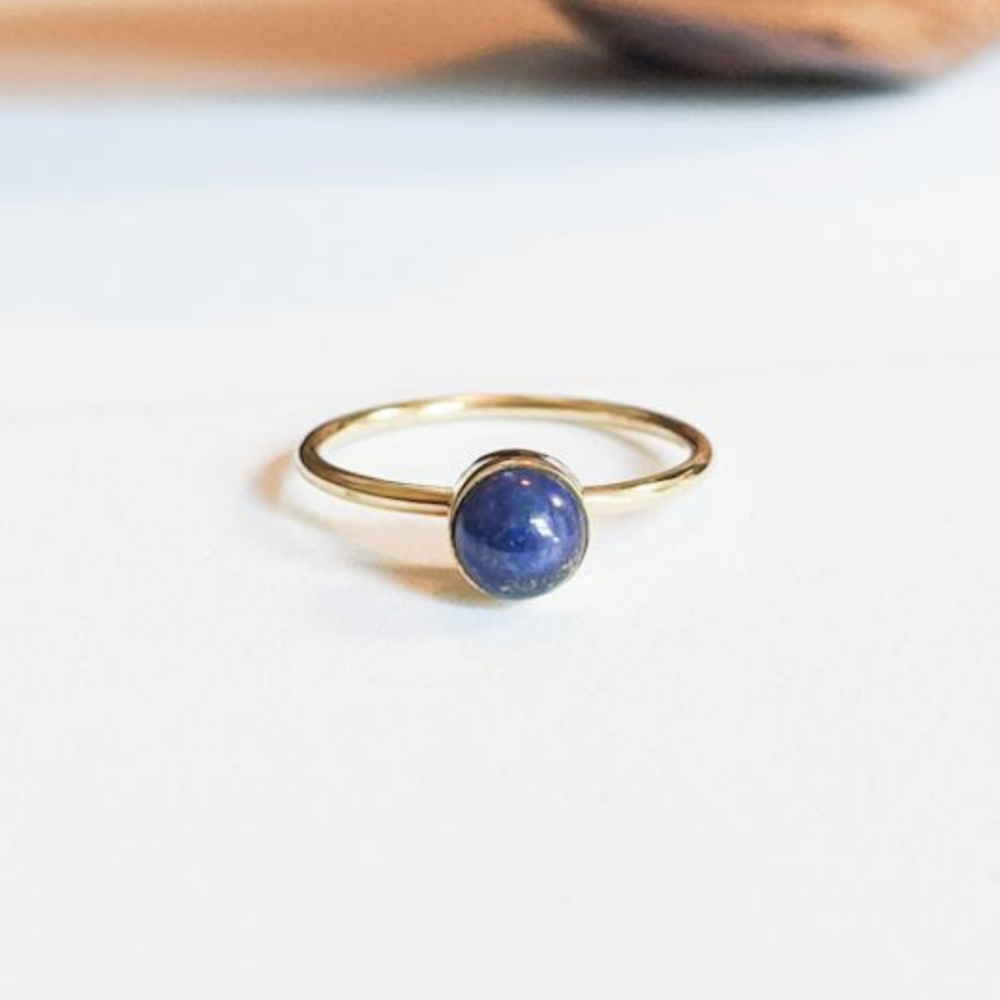 🦋LAST🦋 NWT Baizaar Round Lapis Stacking Ring, Size 8 - Picture 2 of 7
